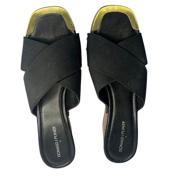 Donald J Pliner Carra Black Platform Sandals Size 9.5 - Picture 4 of 14